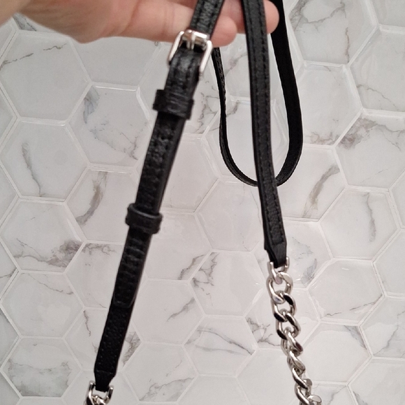 Rebecca Minkoff Black Crossbody Bag with Silver Chain - Picture 14 of 14